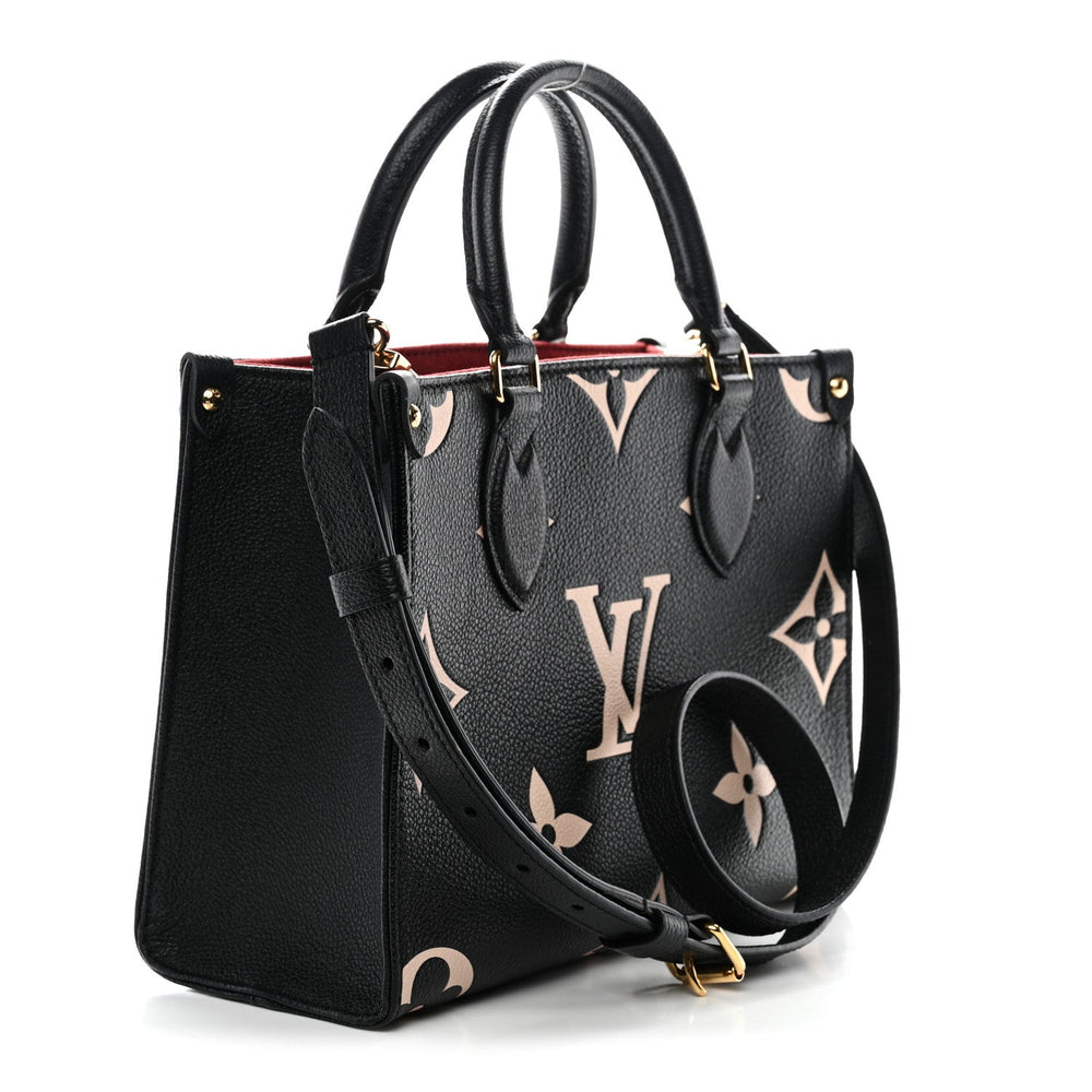 Louis Vuitton Onthego PM Black Beige Empreinte Monogram Giant image 3