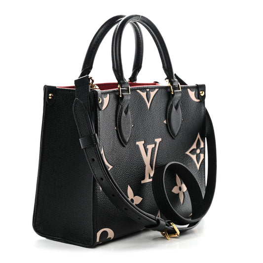 Louis Vuitton Onthego PM Black Beige Empreinte Monogram Giant image 3