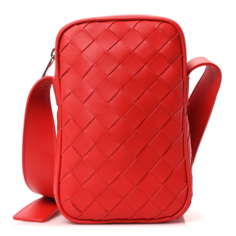 Bottega Veneta Nappa Intrecciato Phone Case Crossbody Bag Redstone 2026 PRELOOV