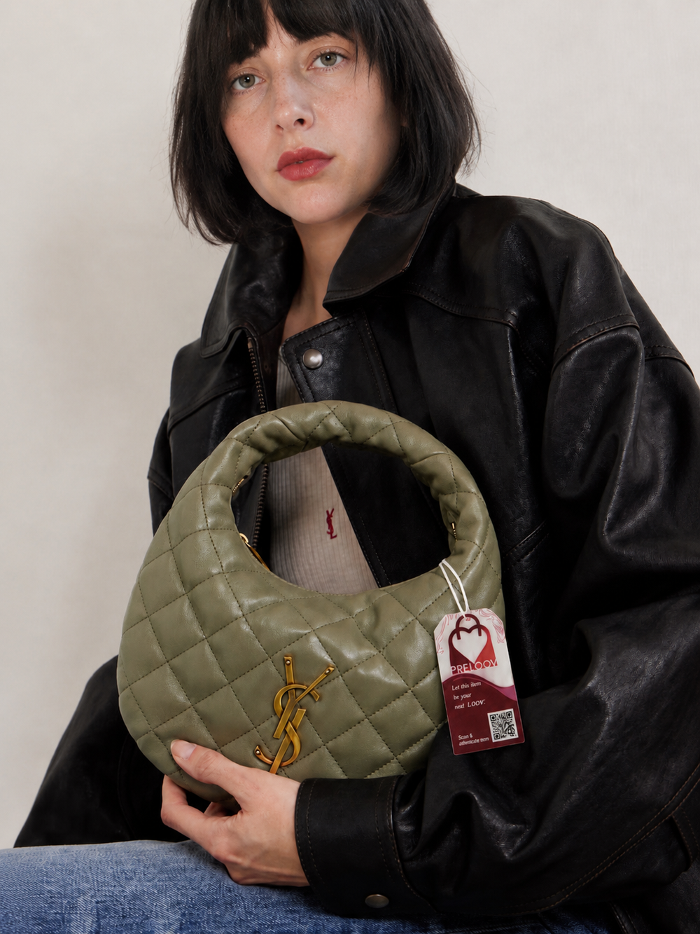 Saint Laurent Icarino Matelassé Leather Tote Green – PRELOOV