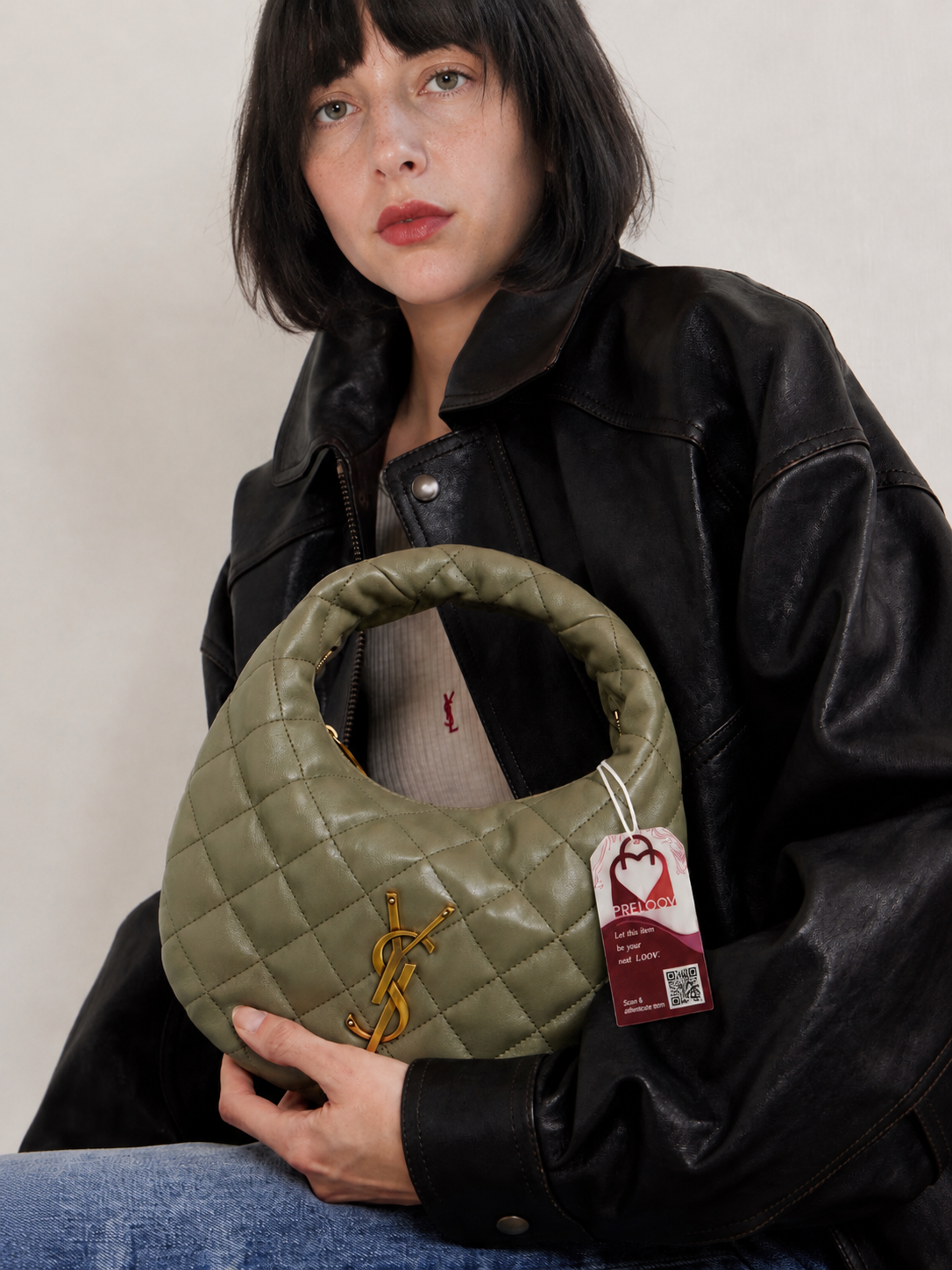 Saint Laurent Icarino Matelassé Leather Tote Green – PRELOOV
