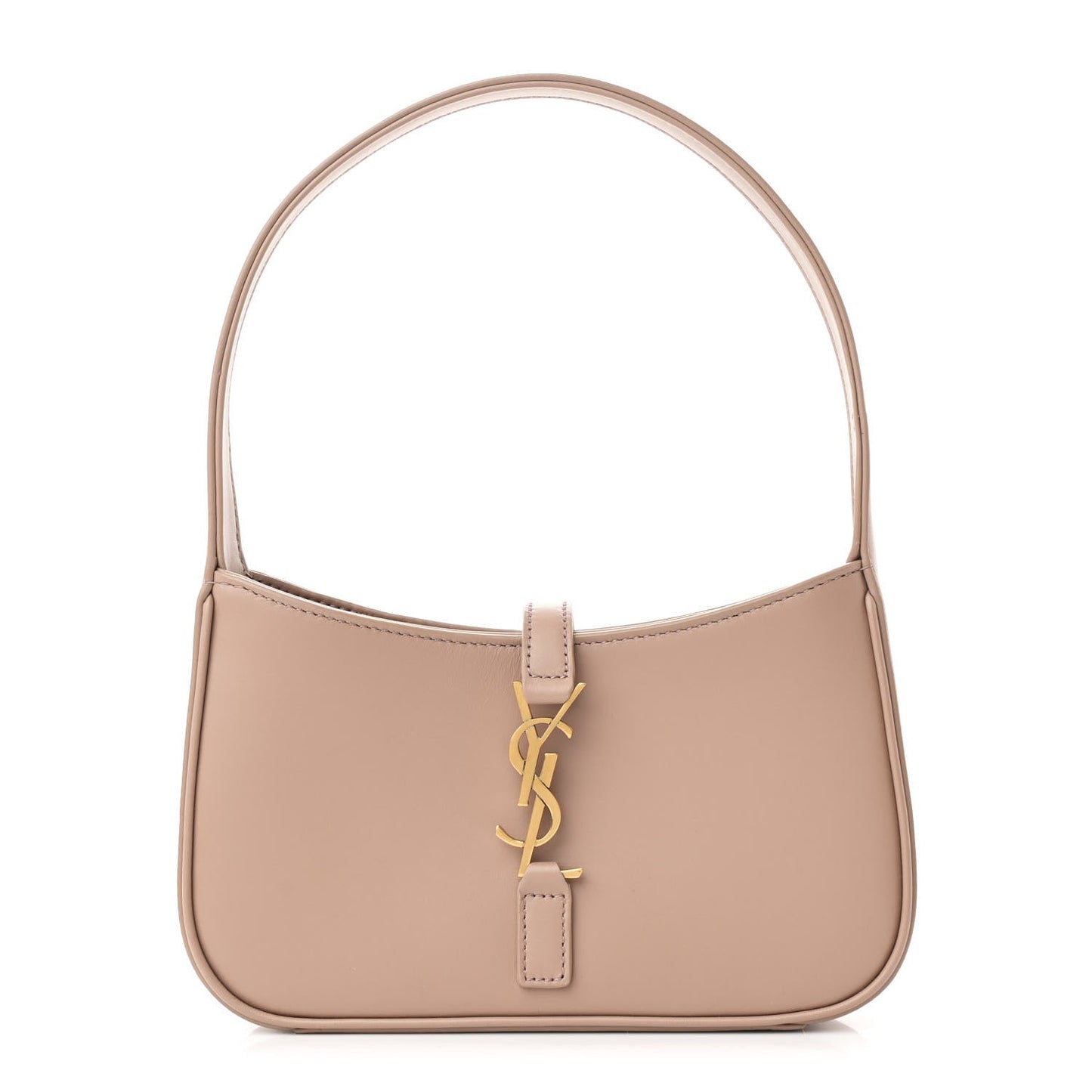 Saint Laurent Le 5 A 7 Mini Hobo Dark Beige Smooth Calfskin