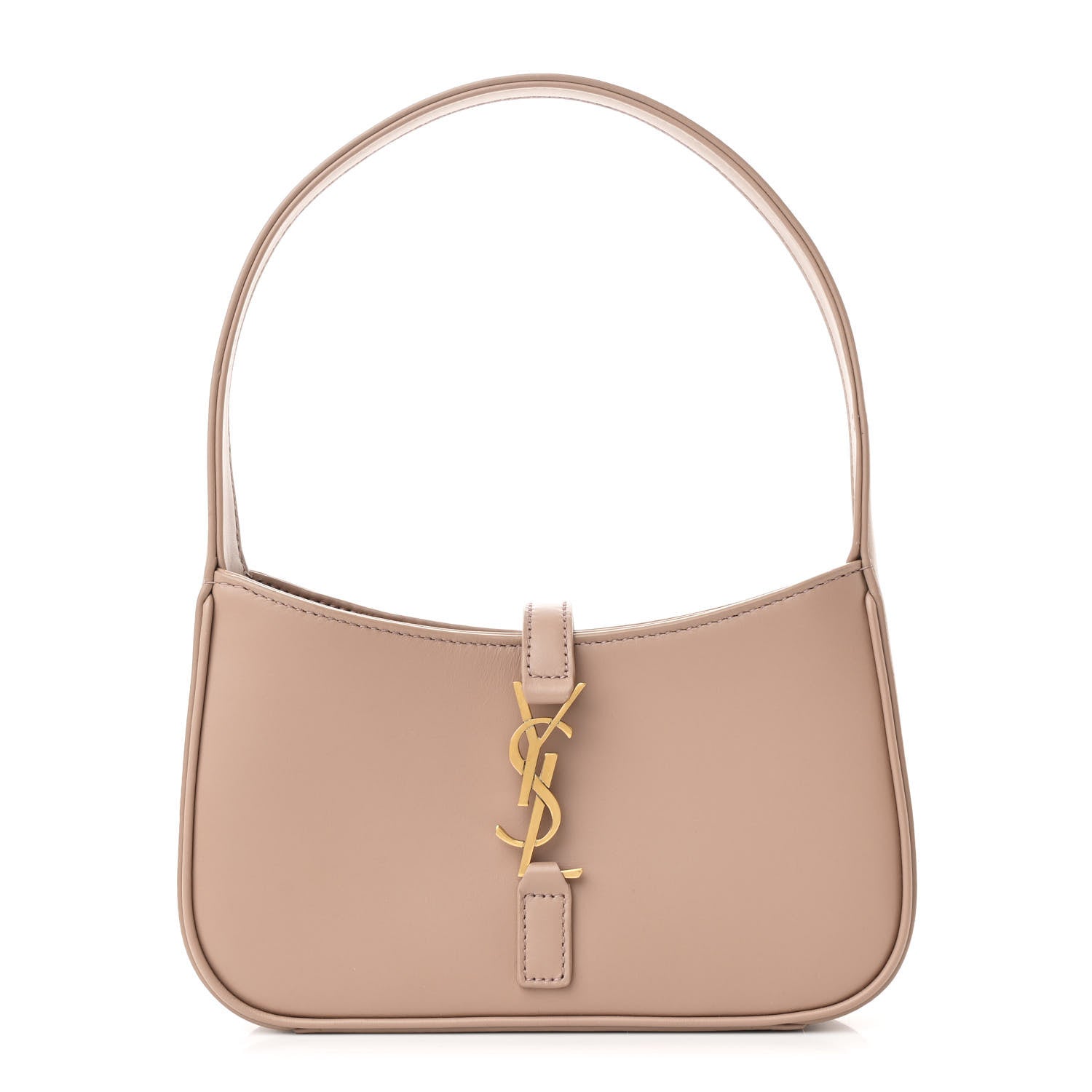 Saint Laurent Le 5 A 7 Mini Hobo Dark Beige Smooth Calfskin