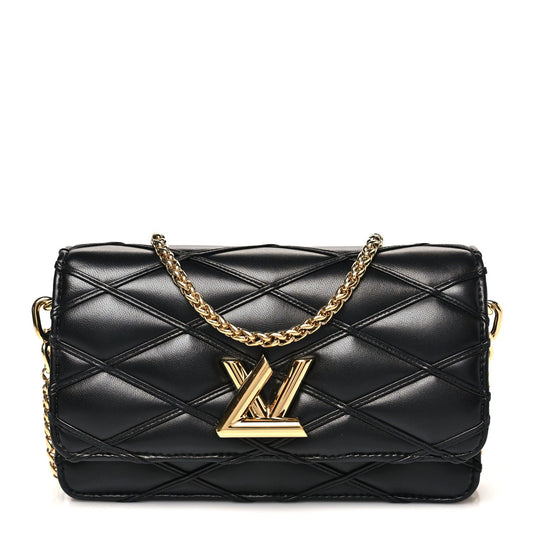 Louis Vuitton GO-14 Wallet On Chain Black Lambskin Malletage image 1