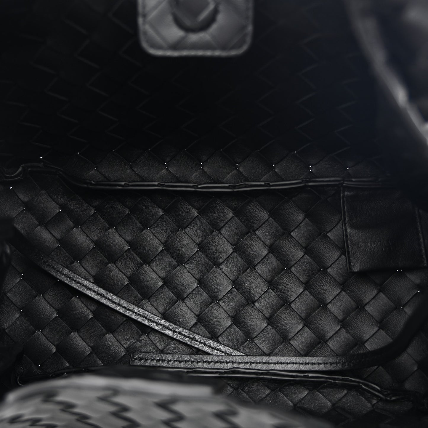 Bottega Veneta Small Campana Shoulder Bag Black Nappa Intrecciato – PRELOOV