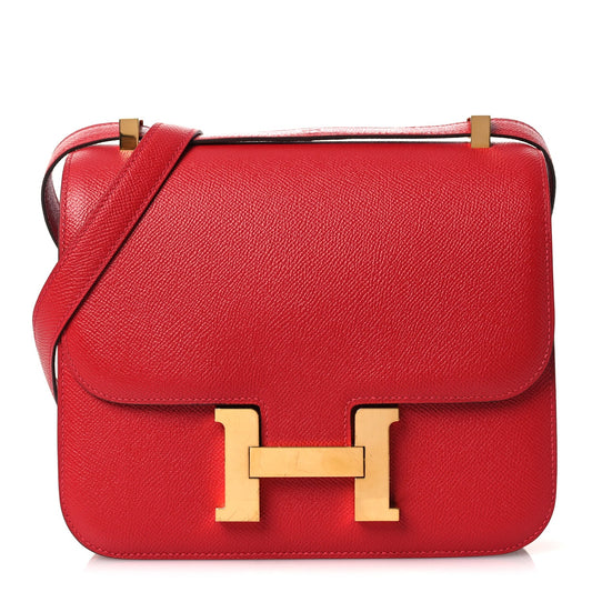 Hermès Epsom Constance 24 Rouge Casaque