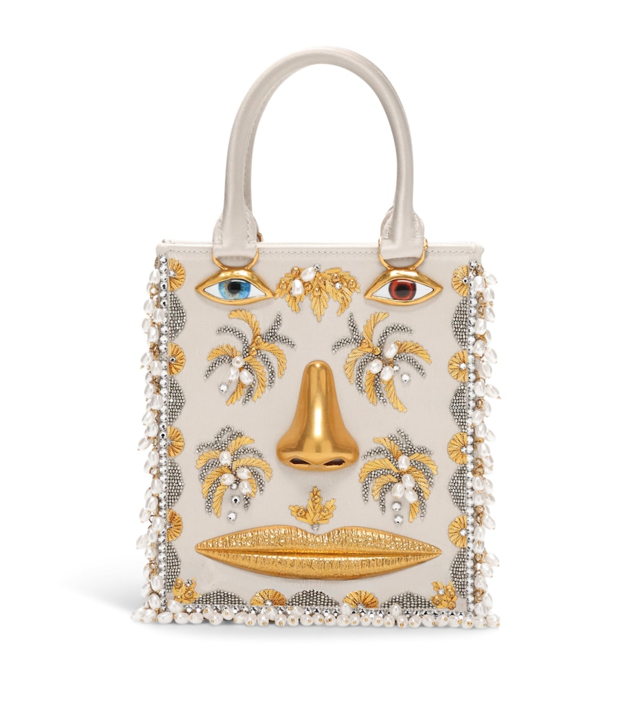 Schiaparelli Mini Satin Face Top Handle Bag Ivory – PRELOOV