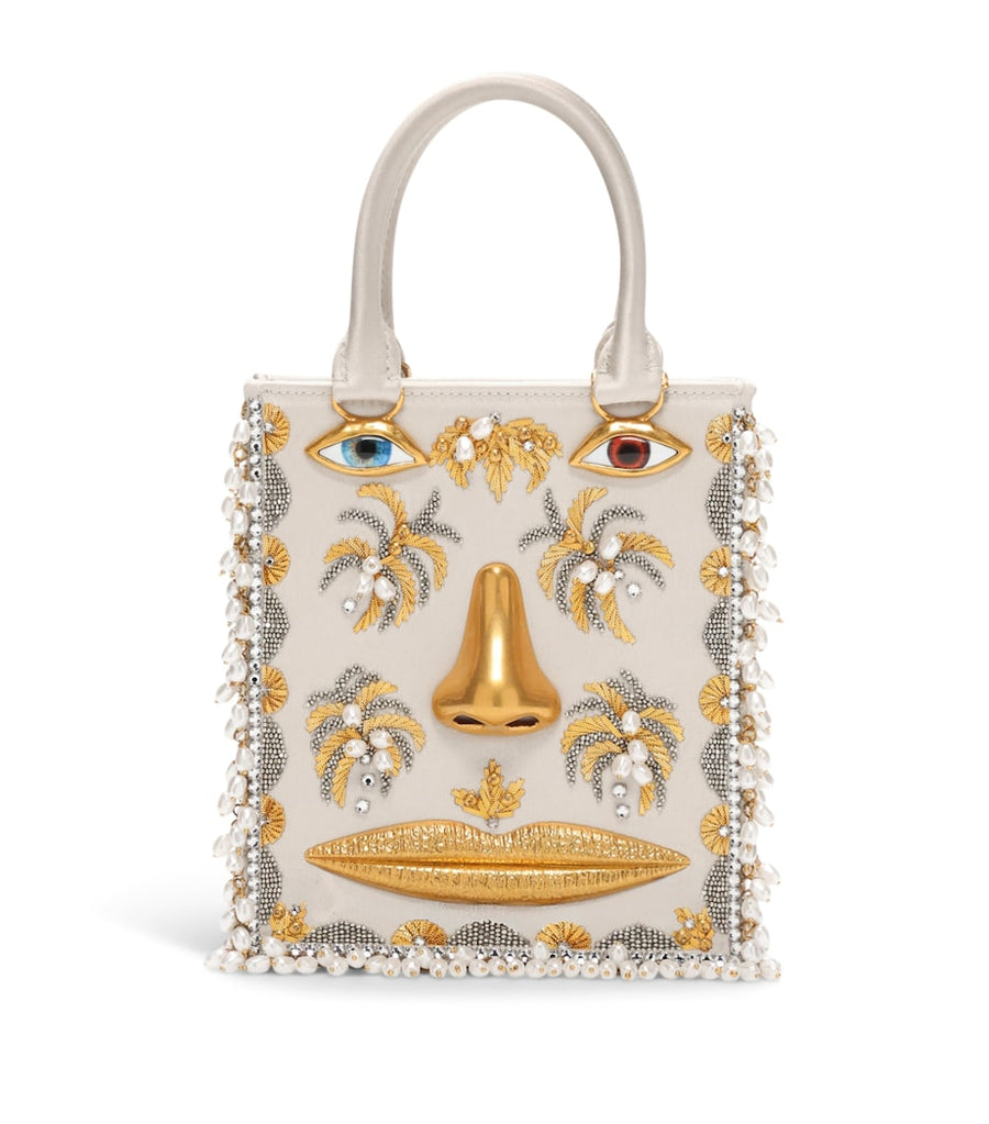 Schiaparelli Mini Satin Face Top Handle Bag Ivory – PRELOOV
