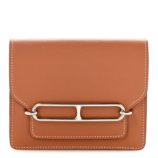 Hermès Roulis Slim Wallet Gold Evercolor - PRELOOV