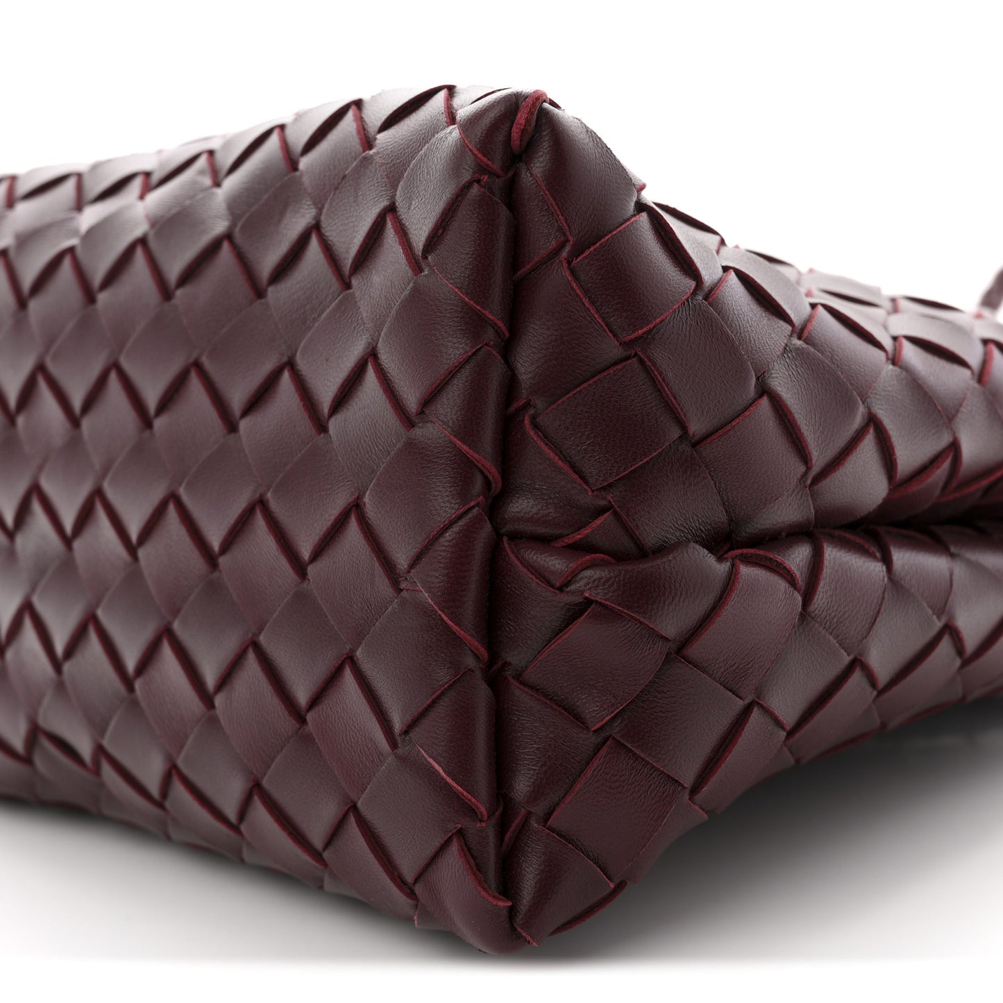 Bottega Veneta Small Andiamo Shoulder Bag Barolo Red Nappa Intrecciato Gold Knot – PRELOOV