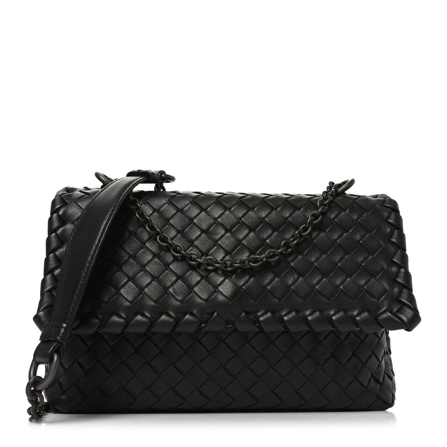 Bottega Veneta Nappa Intrecciato Baby Olimpia Shoulder Bag Black 2026 PRELOOV foto 1