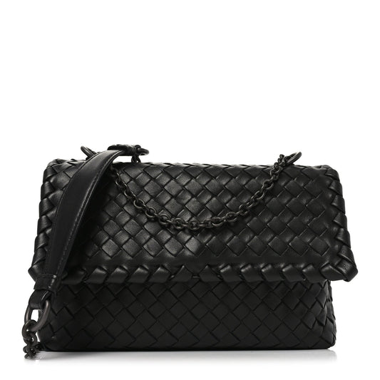 Bottega Veneta Nappa Intrecciato Baby Olimpia Shoulder Bag Black 2026 PRELOOV foto 1