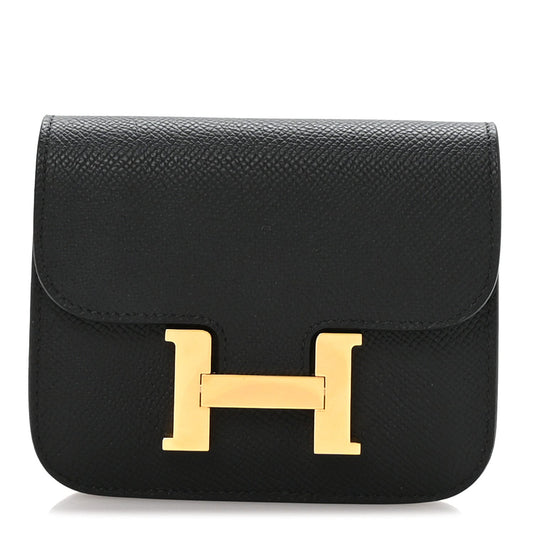Hermès Constance Slim Wallet Black Epsom - PRELOOV