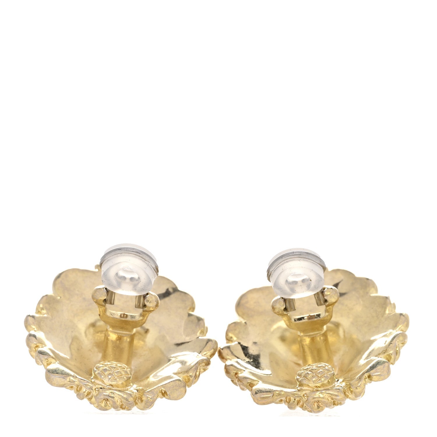 Gucci Lion Head Clip On Earrings Aged Gold Green image 3