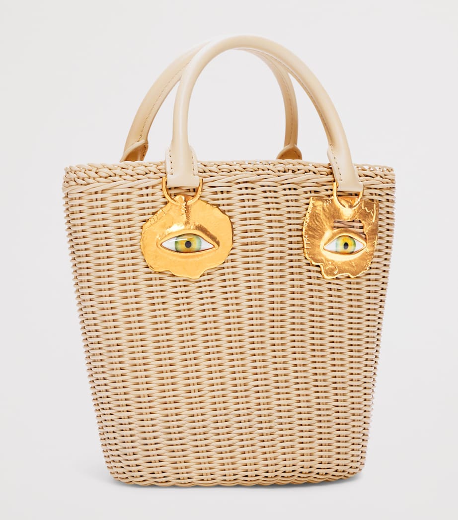 Schiaparelli Calfskin Wicker Face Bucket Bag Beige – PRELOOV