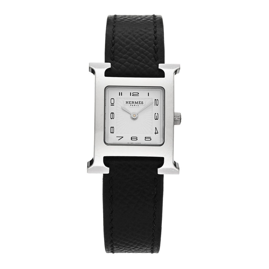 Hermes Heure H 21mm Watch Noir Epsom – PRELOOV