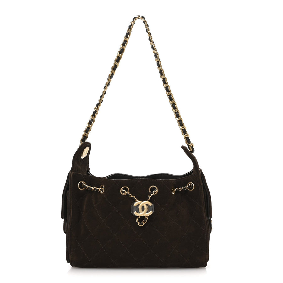 Chanel Suede Quilted Mini Chanel 25 Handbag Dark Brown 2026 – PRELOOV