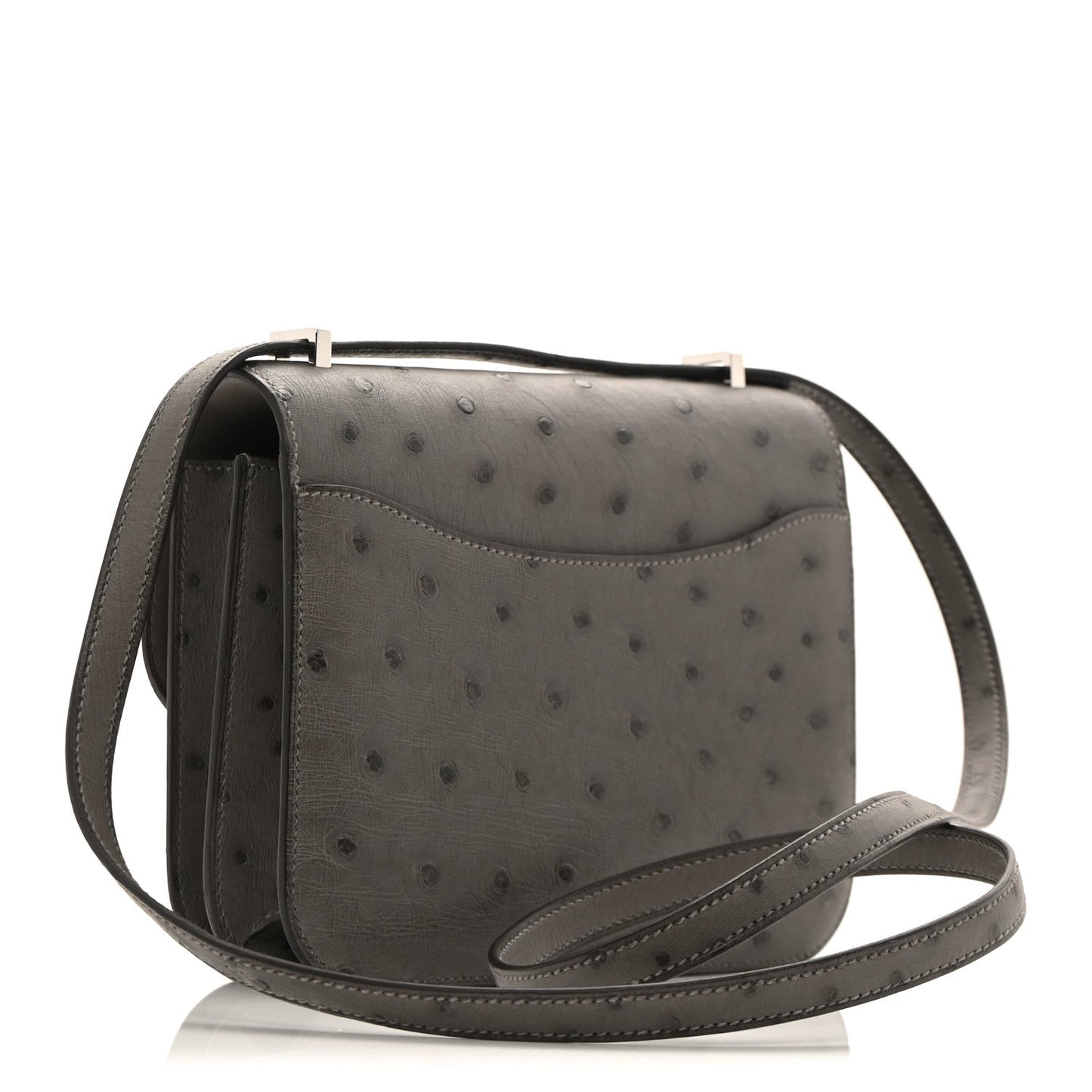 Hermès Ostrich Constance 18 Gris Meyer foto 3