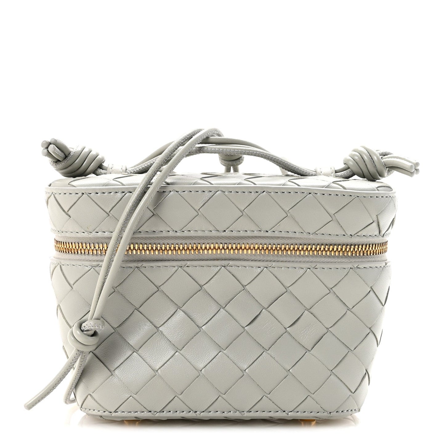 Bottega Veneta Nappa Intrecciato Small Vanity Case On Strap Agate Grey 2026 PRELOOV foto 1