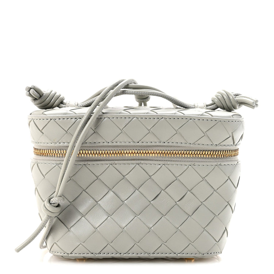 Bottega Veneta Nappa Intrecciato Small Vanity Case On Strap Agate Grey 2026 PRELOOV