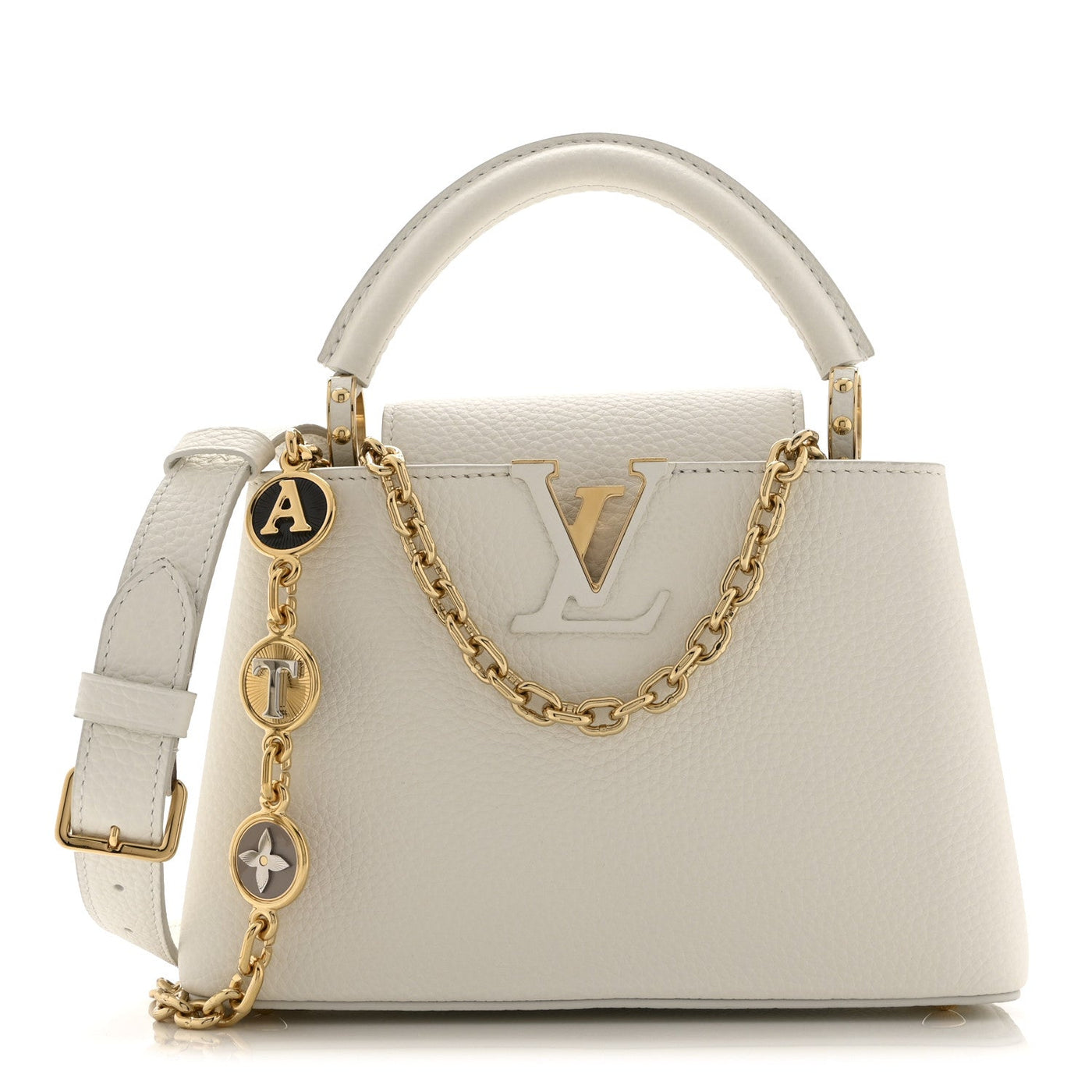 Louis Vuitton Small Chain My Capucines Snow Taurillon – PRELOOV