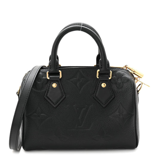 Louis Vuitton Speedy Bandouliere 20 Black Empreinte Monogram Giant image 1