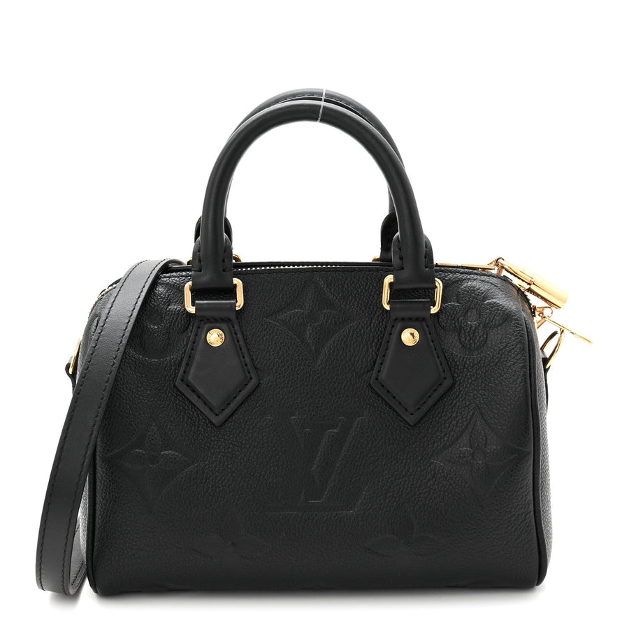Louis Vuitton Speedy Bandouliere 20 Black Empreinte Monogram Giant – PRELOOV