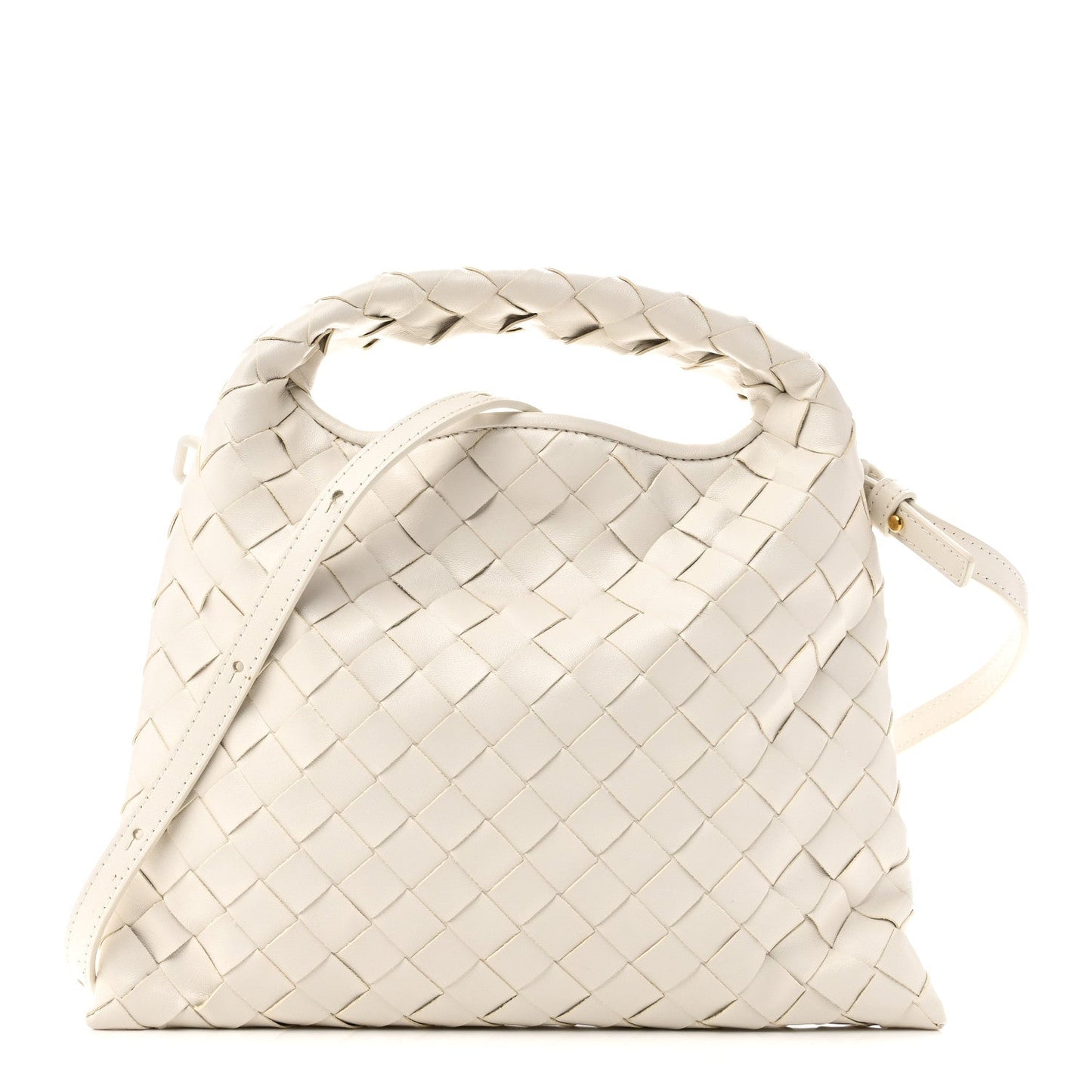 Bottega Veneta Calfskin Intrecciato Mini Hop White 2026 PRELOOV foto 1