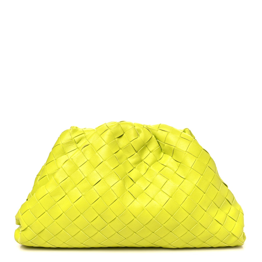 Bottega Veneta Nappa Maxi Intrecciato Teen Pouch Acid Kiwi 2026 PRELOOV
