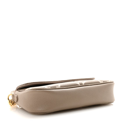 Louis Vuitton Ivy Wallet On Chain Tourterelle Creme Empreinte Monogram Giant image 3