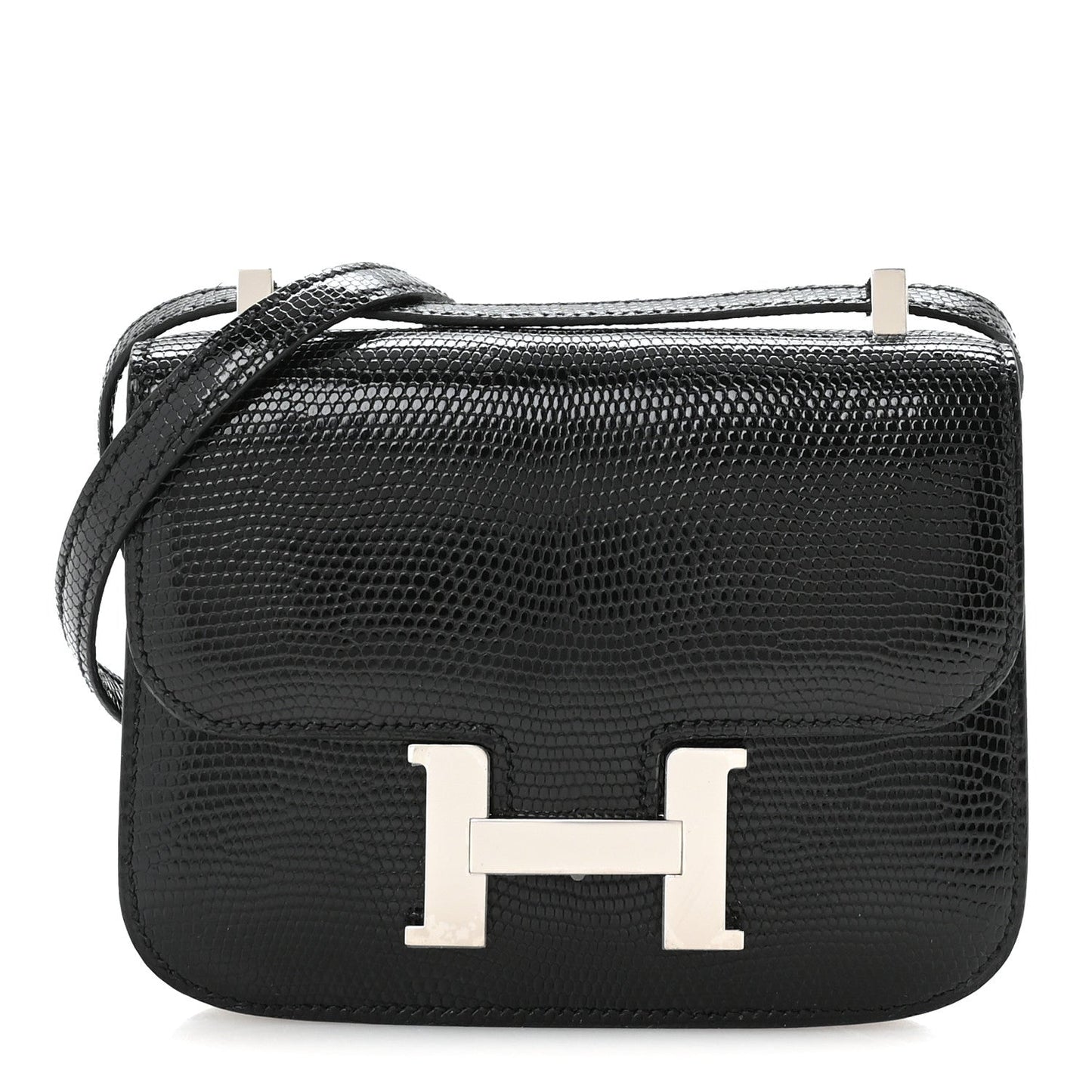 Hermès Lizard Niloticus Micro Constance 14 Black
