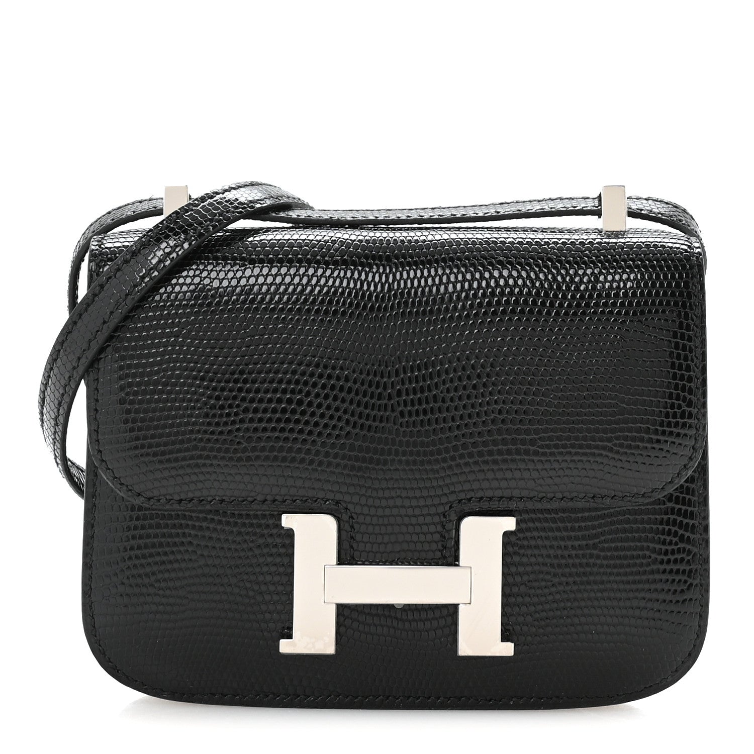 Hermès Lizard Niloticus Micro Constance 14 Black