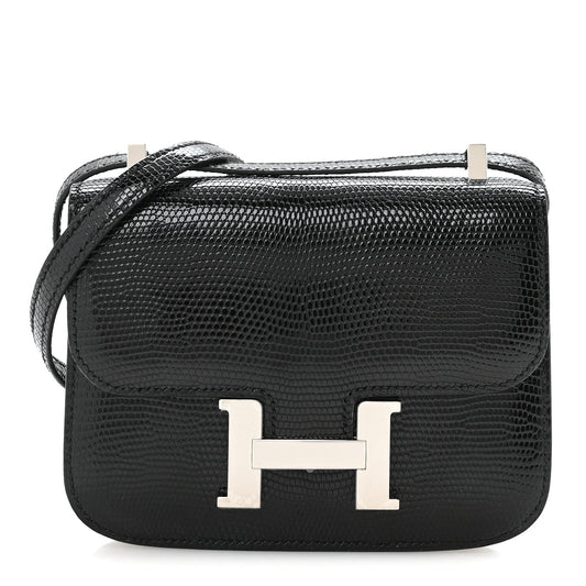 Hermès Lizard Niloticus Micro Constance 14 Black