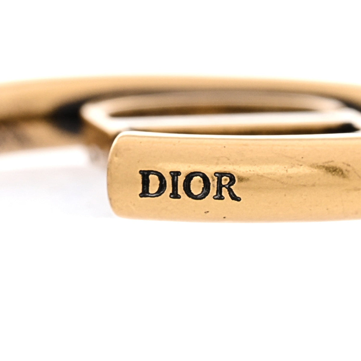 Christian Dior 30 Montaigne Hoop Earrings Aged Gold image 2