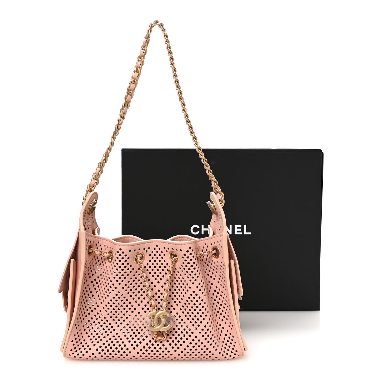 Chanel Perforated Calfskin Quilted Mini Chanel 25 Handbag Light Pink 2026 – PRELOOV