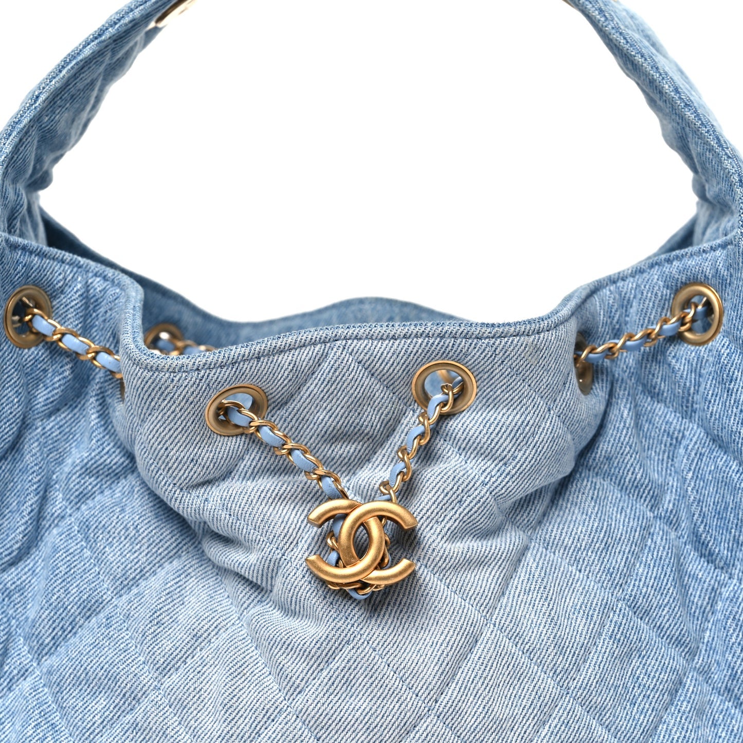 Chanel Washed Denim Quilted Small Chanel 25 Handbag Blue 2026 – PRELOOV