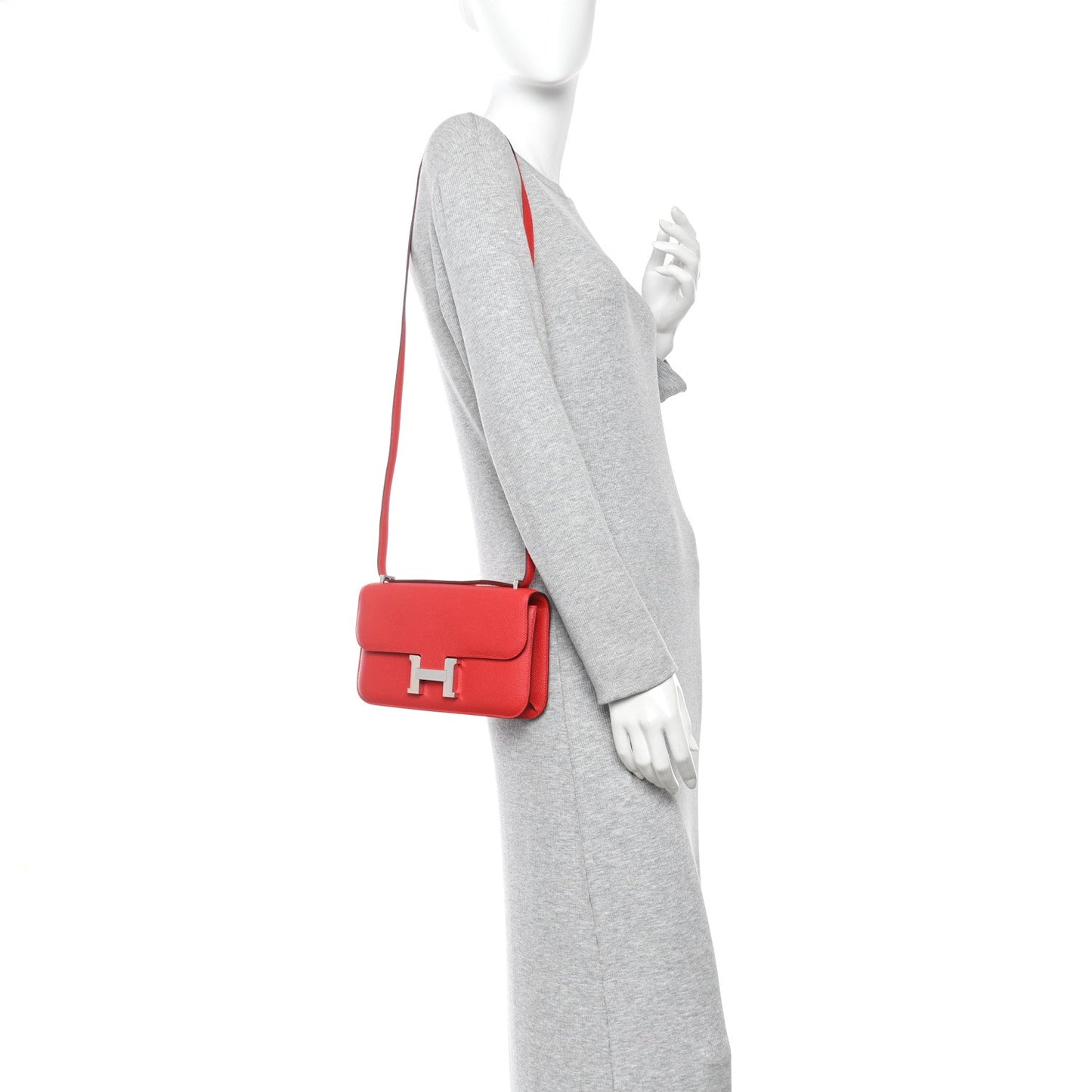 Hermès Epsom Constance Elan 25 Rouge Radieux foto 2