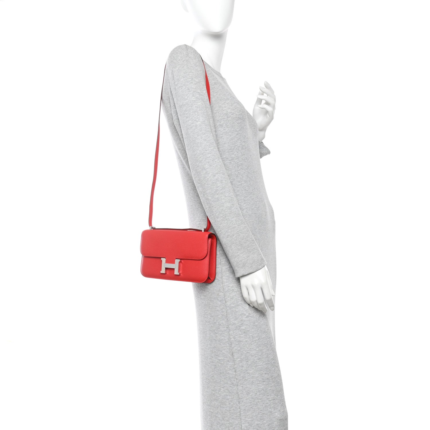 Hermès Epsom Constance Elan 25 Rouge Radieux foto 2