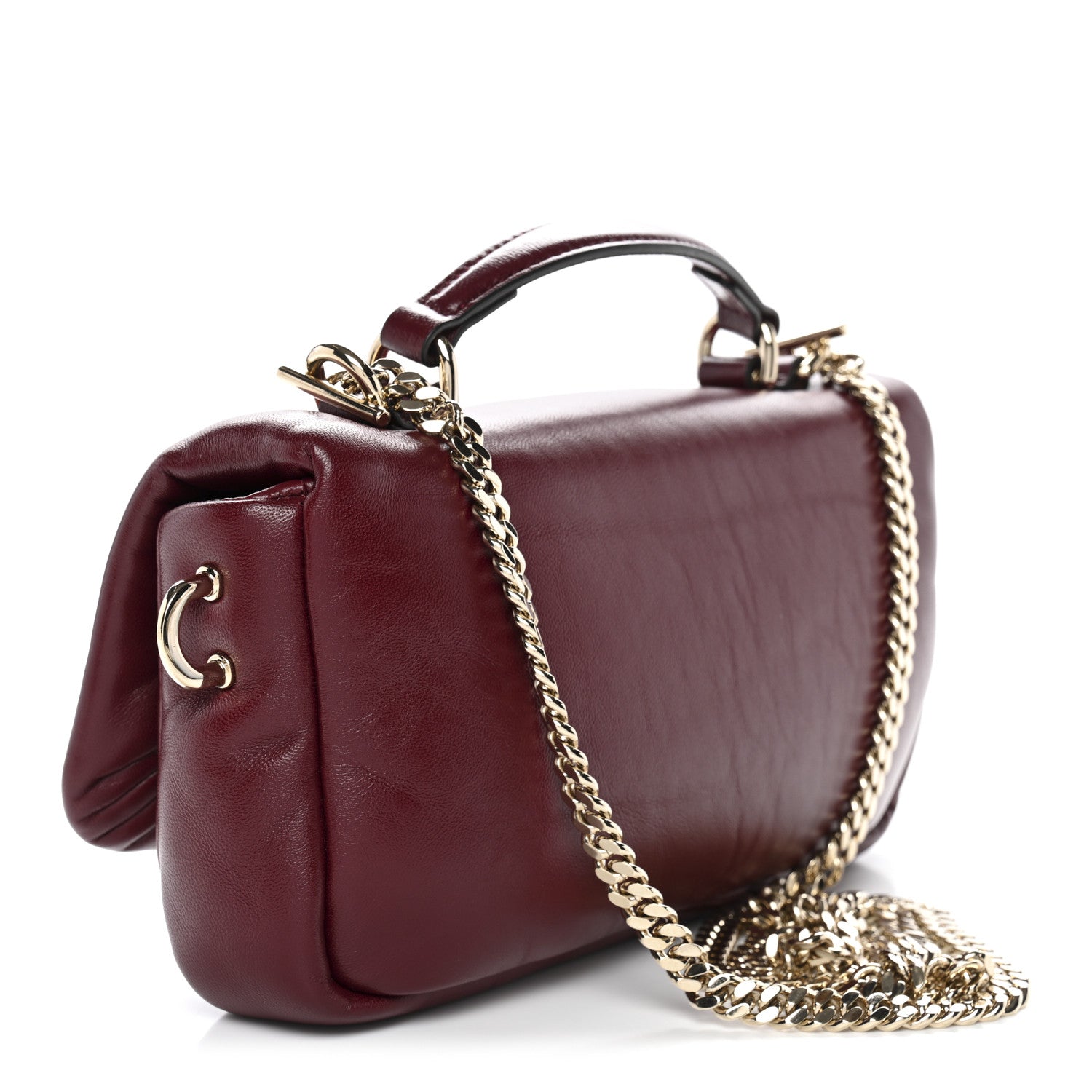 Gucci Mini GG Milano Top Handle Shoulder Bag Rosso Ancora Lambskin image 3