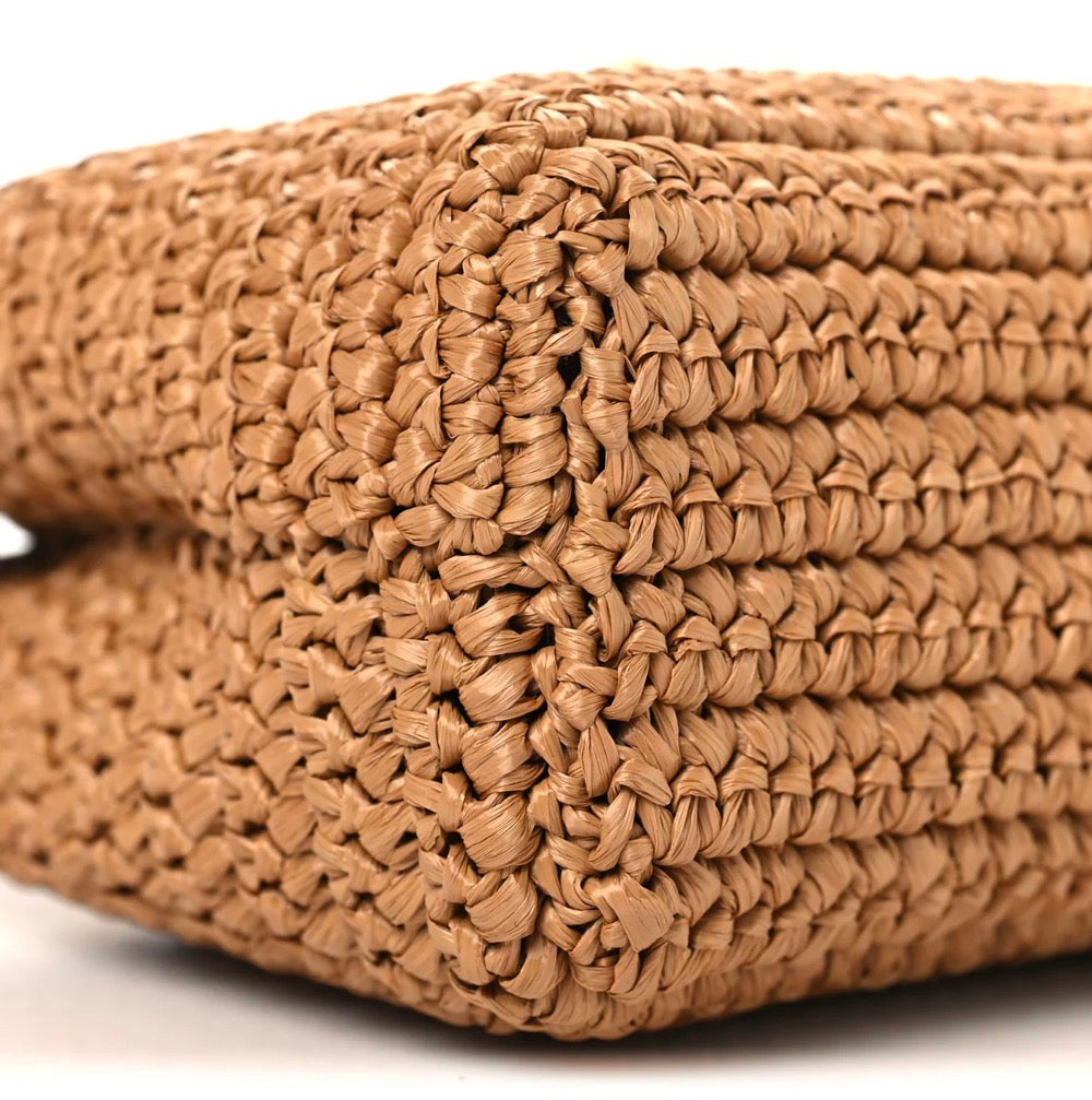 Chanel Nano Kelly Flap Bag Dark Beige Raffia – PRELOOV