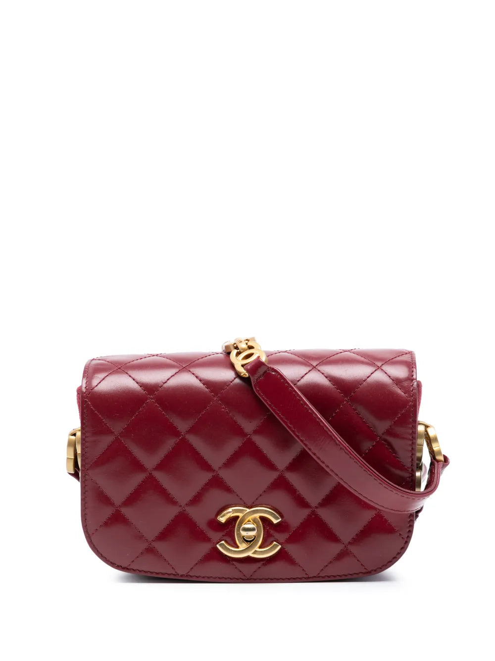 Chanel My Sweet CC Flap Mini Calfskin Crossbody Bag Red 2021–2025 image 1 – PRELOOV