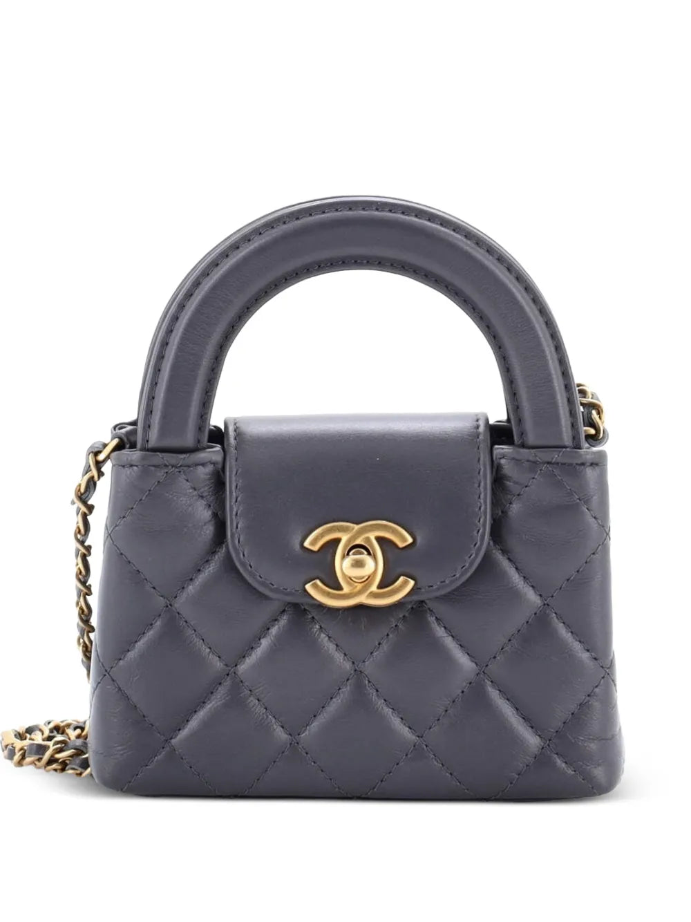 Chanel Kelly Quilted Calfskin Top Handle Crossbody Bag Grey 2025 image 1 – PRELOOV