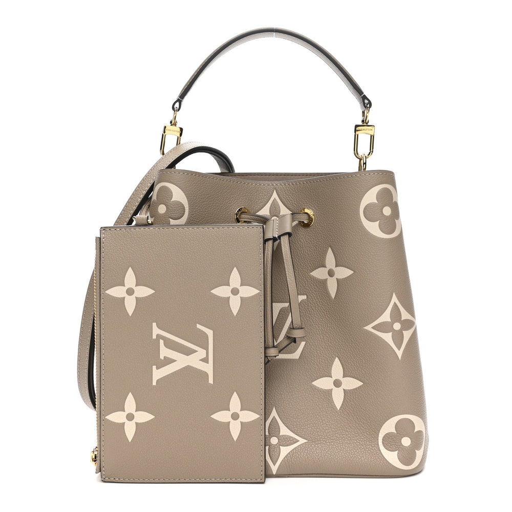 Louis Vuitton Neonoe MM Tourterelle Creme Empreinte Monogram Giant image 3