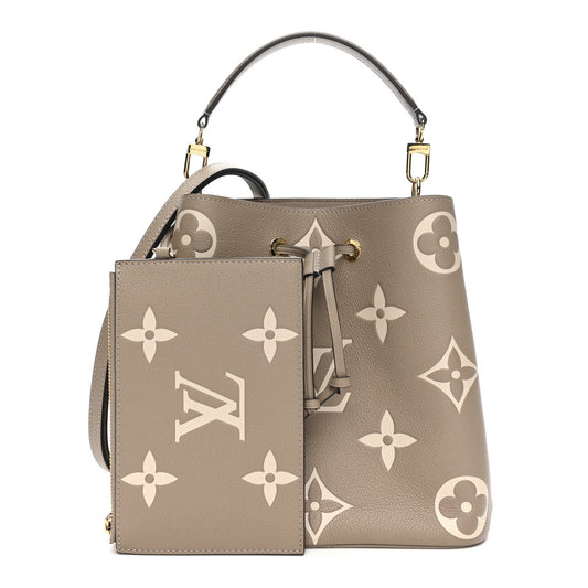 Louis Vuitton Neonoe MM Tourterelle Creme Empreinte Monogram Giant image 3