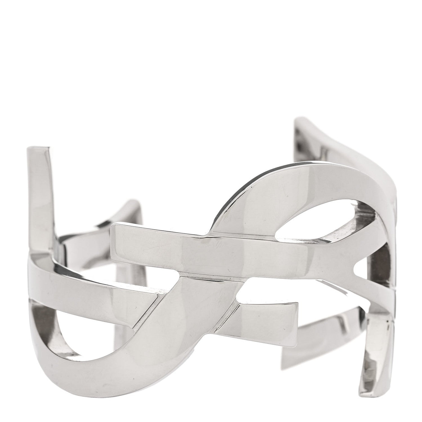 Saint Laurent Monogram Cuff Bracelet Palladium – PRELOOV