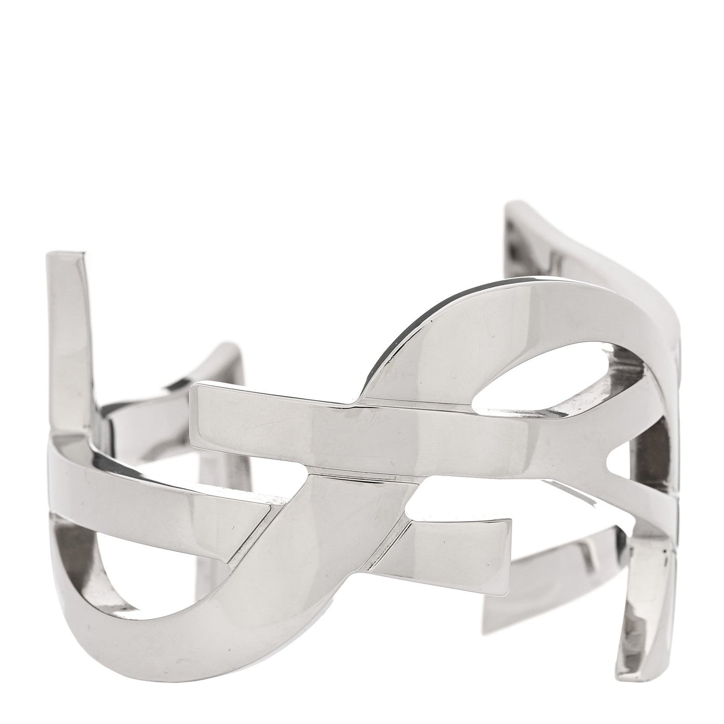 Saint Laurent Monogram Cuff Bracelet Palladium image 1