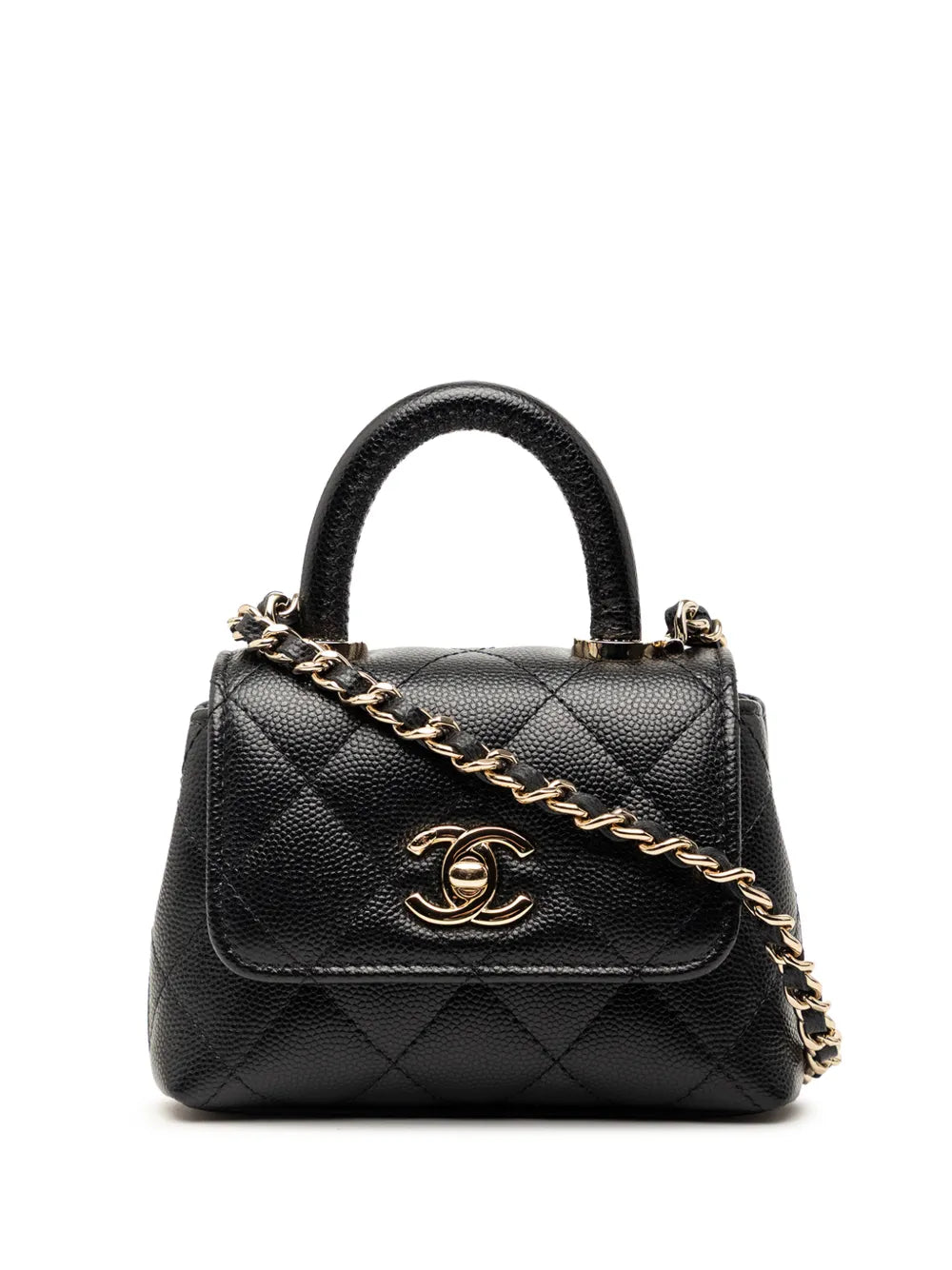 Chanel Caviar Coco Top Handle Bag Small Black Caviar Leather Quilted 2021–2026 – PRELOOV