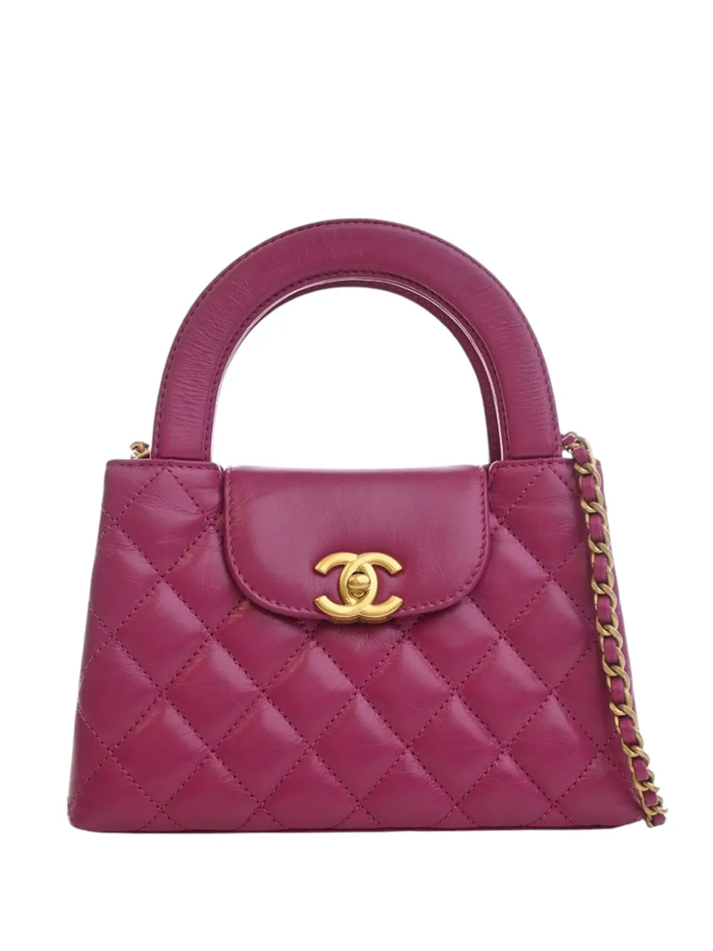 Chanel Kelly Mini Bag Pink Weathered Calfskin Glossy 2021–2026 – PRELOOV