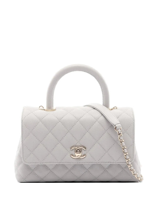 Chanel Quilted Shopper Grey Leather Gold Hardware 2021S – PRELOOV