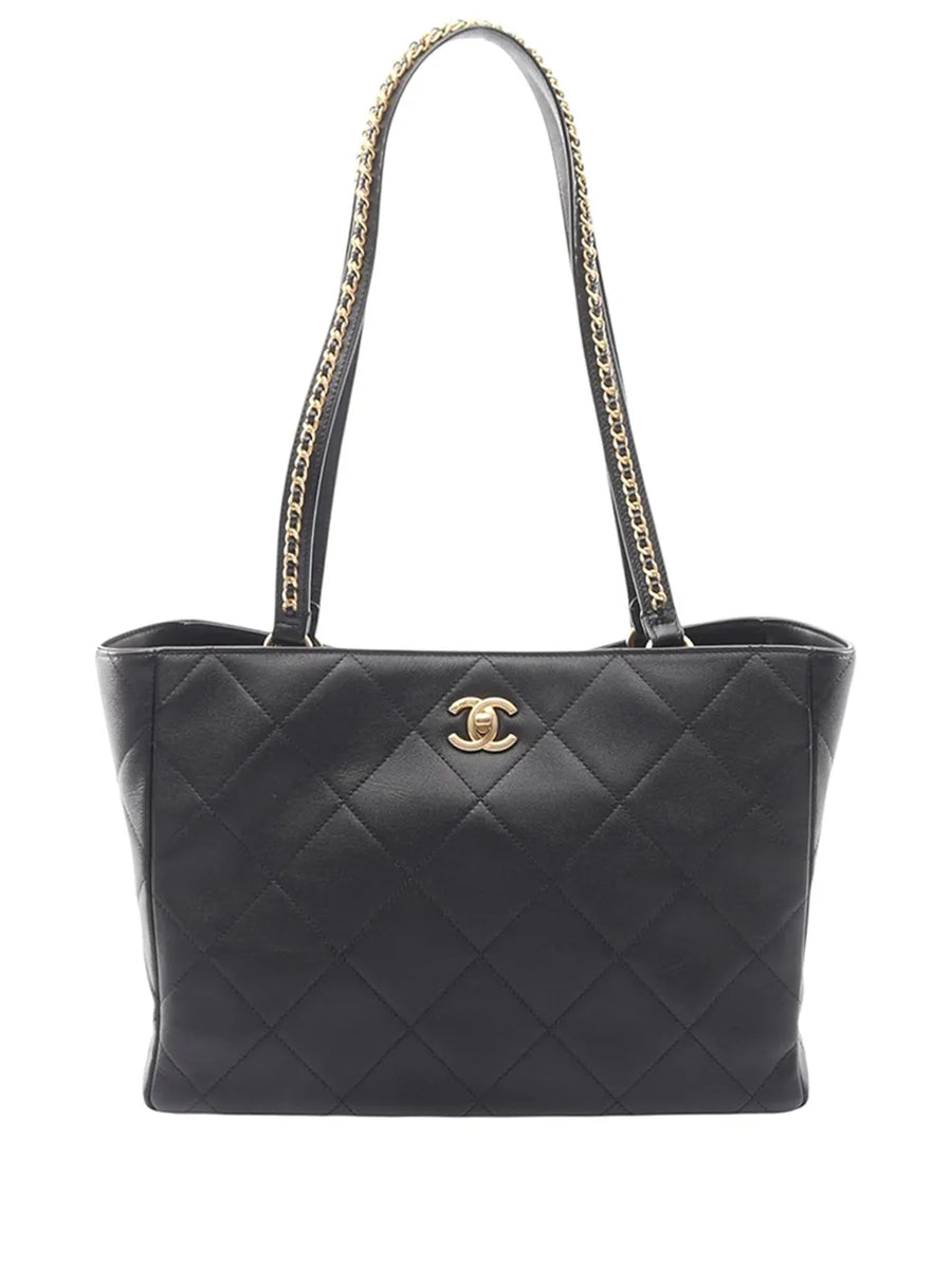 Chanel Book Pocket Shopping Shopper Black Calfskin Quilted 2021–2026 – PRELOOV